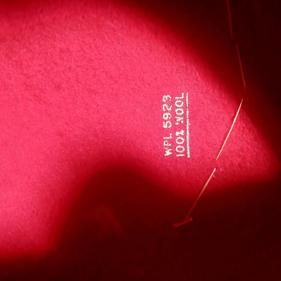 Bold Red and Black Hat with Textured Design - Picture 9 of 12